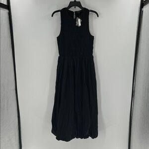 Madewell Black Sleeveless Midi Dress